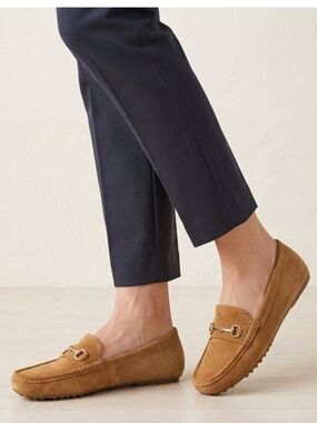 Isaac Mizrahi Annie Suede Driving Moccasin Loafers Tan Suede - Size 9